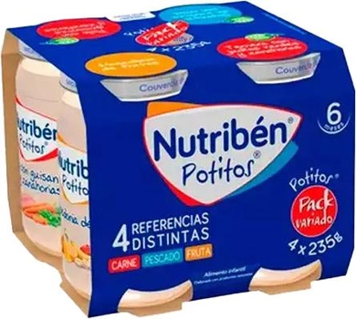 Żywność dla dzieci i niemowląt Nutriben Baby Food Mix Pack 4 x 235 g (8430094315964)