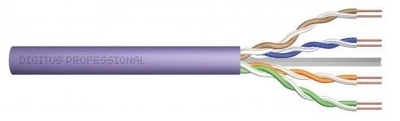 Kabel LAN DIGITUS UTP Cat.6 solid CU simplex 305 m Fioletowy (DK-1614-VH-305)