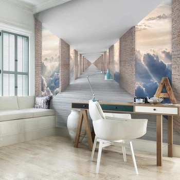 Флизелиновые фотообои 3D 416 x 290 см Пейзаж - Тоннель и вид на облака (13659VEXXXXL)+клей