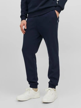 Спортивные штаны утепленные мужские Jack & Jones 12249274 L Темно-синие (5715434006799)