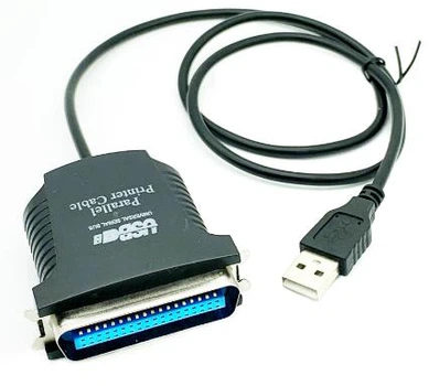 Кабель принтера-адаптер USB2.0 - LPT M/M 85 см Centronics SPP/EPP/ECP IEEE 1284 Черный