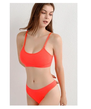 Комплект нижнего белья топ бюстгальтер трусики Honey Fashion Accessories One Size S/М оранжевый (2-184)