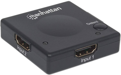 2-portowy przełącznik HDMI Manhattan 1080p Czarny (766623207911)