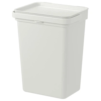 Контейнер із кришкою IKEA ХОЛБАР світло-сірий, 10 л 803.980.58