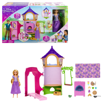 Lalka z akcesoriami Mattel Disney Princess Rapunzel's Tower 28 cm (0194735120499)