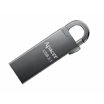Флеш накопитель с карабином металлический Apacer AH15A Ashy 64 GB USB 3.1