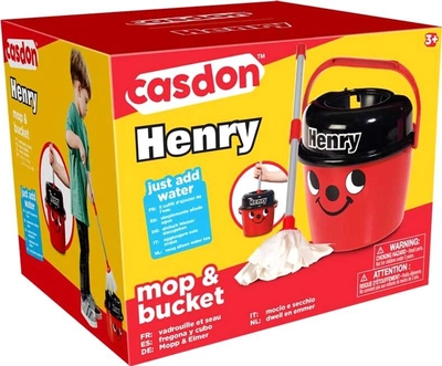 Набір для прибирання Casdon Henry Mop & Bucket Червоний (5011551000680)