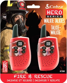 Zestaw krótkofalówek Cobra Walkie Talkie Hero Series Fire & Rescue (0856062006296)