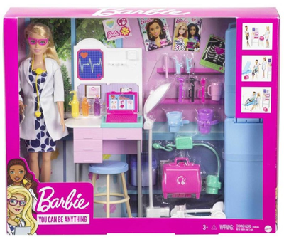 Lalka z akcesoriami Mattel Barbie You Can Be Anything Medical Doctor 29 cm (0887961947328)