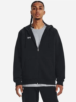 Толстовка на флісі, на блискавці чоловіча Under Armour UA Rival Fleece FZ Hoodie 1379767-001 L Чорна (196884199708)