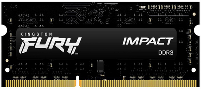Pamięć Kingston Fury SODIMM DDR3L-1866 4096 MB PC3-14900 Impact Black (KF318LS11IB/4)