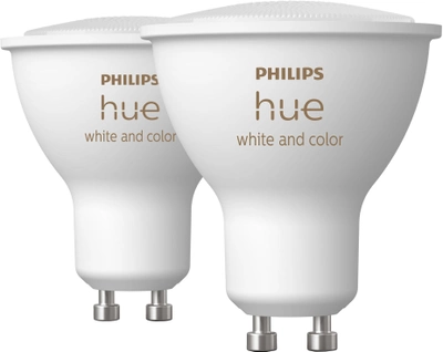 Лампа розумна Philips Hue GU10 5.7W 2000K-6500K RGB 2 шт. (8719514340084)