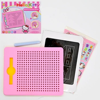 Магнітний планшет для малювання "Hello Kitty" A-Toys 380-04-05-06-07 (металеві кульки 714 шт.) Рожевий Пластик, Метал, Магніт