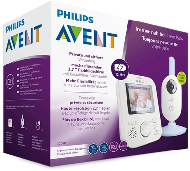 Elektroniczna niania Philips AVENT Baby Monitor With Digital Video Scd845 (8710103896777)