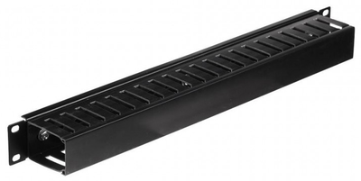 Organizator kabli Netrack 19'' 1U z pokrywą Czarny (119-001-010-004)