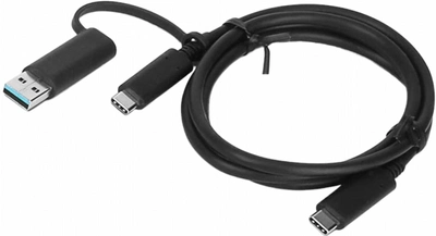 Kabel Lenovo USB Type-C - USB Type-A + USB Type-C 1 m Black (4X90U90618)
