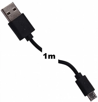 Кабель Whitenergy USB Type-A - micro-USB 1 м Black (5908214367153)