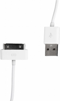 Zestaw kabli Whitenergy USB Type-A - iPhone 4 1 m White (5908214367245)