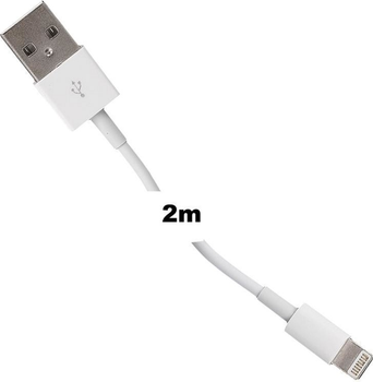 Кабель Whitenergy USB Type-A - Lighting 2 м White (5908214367320)