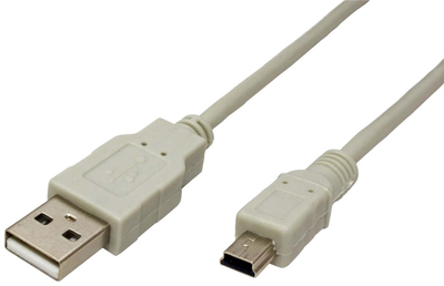 Кабель Value USB Type-A - mini-USB Type-B 0.8 м Beige (7611990197668)