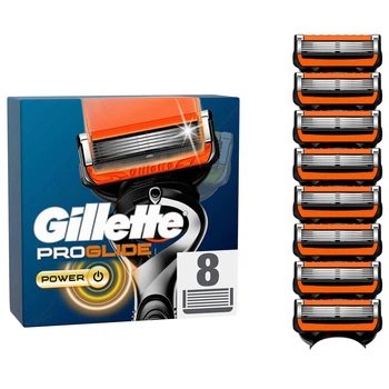 Сменные картриджи для бритья (лезвия кассеты) мужские Gillette Fusion 5 Proglide Power 8 шт