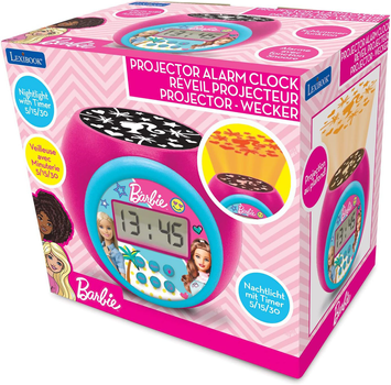 Lampka nocna-projektor Lexibook Barbie z budzikiem i wyłącznikiem czasowym (3380743083865)