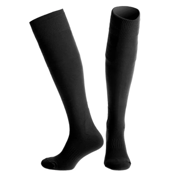 Гетры футбольные мужские Zelart KS-02L (хлопок + полиэстер, р-р 40-45, черный)
