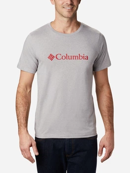 Футболка хлопковая длинная мужская Columbia CSC Basic Logo Short Sleeve 1680051-039 S Серая (2990029844298_088866732954_0888667329548)
