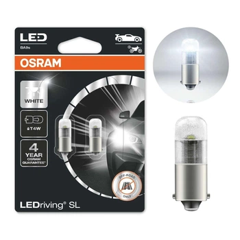 Автомобільна лампа OSRAM LED T4W Cool White 6000K Bulbs BA9s 12V 1W 3893DWP-02B (02157)