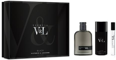 Набір Victorio and Lucchino Esencia Man Black Туалетна вода 100 мл + мініатюрка 10 мл + дезодорант 150 мл (8411061072776)