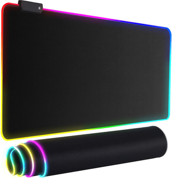 Ігровий килим для миші та клавіатури RGB Mouse Pad 300х800х3 мм XXL