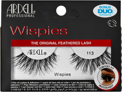 Sztuczne rzęsy Ardell Professional The Original Feathered Lash 113 Wispies Czarne 1 para (74764641106)