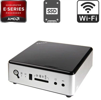 Неттоп Zotac ZBOX nano AD10 USFF / AMD E-350 (2 ядра по 1.6 GHz) / 4 GB DDR3 / 120 GB SSD / AMD Radeon HD 6310 / HDMI / DisplayPort / Wi-Fi / Блок питания в комплекте б/у