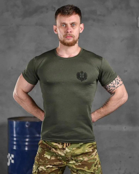 Тактическая мужская футболка Верный навсегда потоотводящая XL олива (85503)