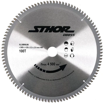 Диск пиляльний для алюмінію STHOR D300/30 мм 3.2 мм 100 зубів (08855_ST)