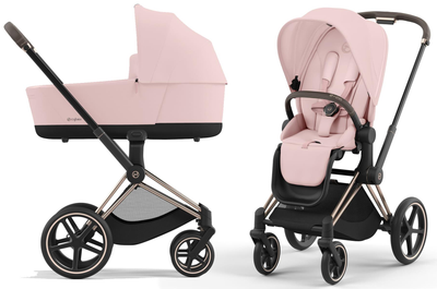 Універсальна коляска 2 в 1 Cybex Priam 4.0 Peach Pink шасі Rose gold