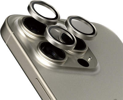 Szkło hartowane PanzerGlass Hoops Camera Lens Protector do Apple iPhone 15 Pro / 15 Pro Max Natural Titanium (5711724011986)
