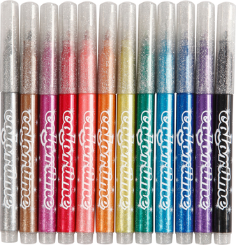 Markery brokatowe Colortime Glitter 12 szt (5712854203302)