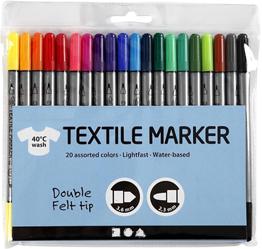 Zestaw markerów Creotime Textile 20 szt (5707167887714)