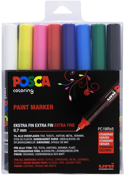 Набір маркерів Posca PC 1MR Basic Colors 8 шт (3296280033341)