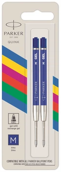 Стрижень кульковий Parker GEL синій М блістер 2 шт. (10362BLU2)