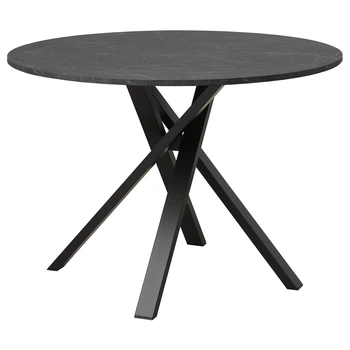 Стол IKEA MARIEDAMM, черный под мрамор, 105 см, 704.926.45