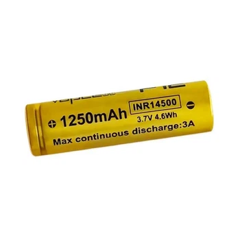 Аккумулятор 14500 3.7V 1250mAh 3A Li-ion с контактом 14*50мм Vapcell