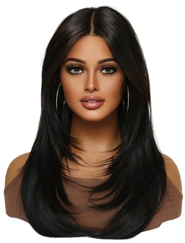 Парик брюнетки, термоволокно DC Хouje Long Black
