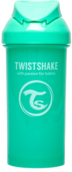 Kubek niekapek Twistshake z silikonową słomką Zielony 360 ml (7350083125903)
