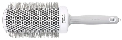 Кругла щітка Olivia Garden Expert Blowout Speed Wavy Bristles для сушіння та моделювання волосся Біла/Сіра 65 мм (5414343020284)