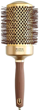 Кругла щітка Olivia Garden Expert Blowout Shine для сушіння та моделювання волосся Золота/Коричнева 65 мм (5414343020529)