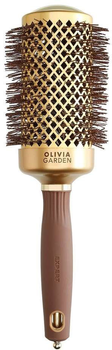 Кругла щітка Olivia Garden Expert Blowout Shine для моделювання та сушіння волосся Золота/Коричнева 55 мм (5414343020512)