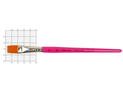 Кисть синтетика плоская Rosa Talent Hobby Craft Synthetic № 16 короткая ручка (HC0F16)