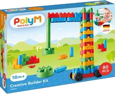 Конструктор PolyM Будівельник 80 деталей (6943478021518)